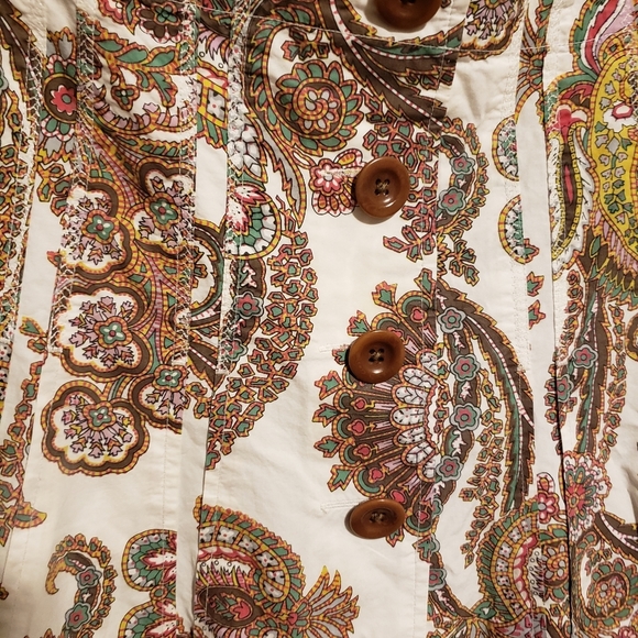 CAbi‎ Skirt Paisley A-Line Pleated Size 8 - Picture 4 of 8